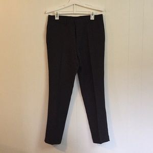 Dark grey/ black tweed ankle length suit pants.